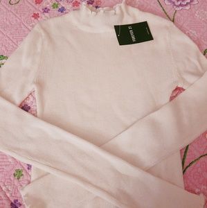 White Ribbed Shirt